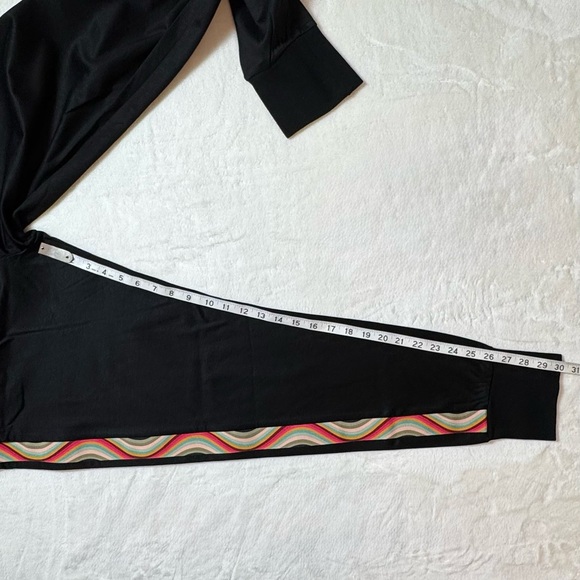 NWT Paul Smith Joggers Track Pants in Black with Swirl Stripe Women's Size XL - Picture 12 of 12